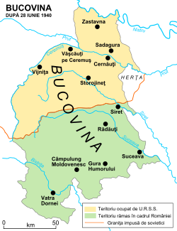 Historical map of Bucovina