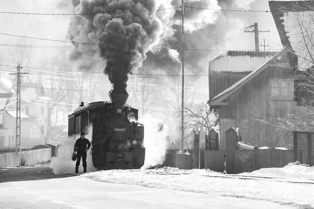 Vintage Photo of the Mocanita lumber train